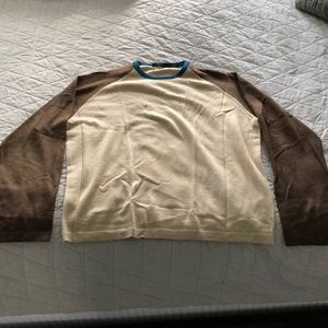 J. Crew baseball style crew neck sweater